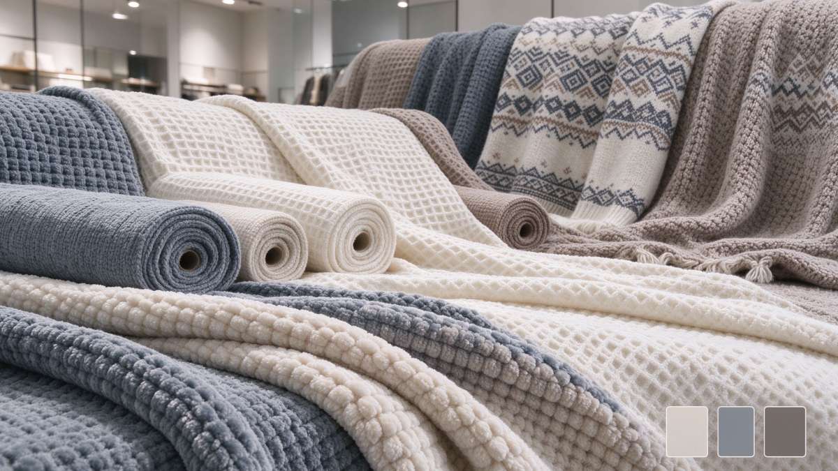 Waffle Cotton Leisure Throw Blanket