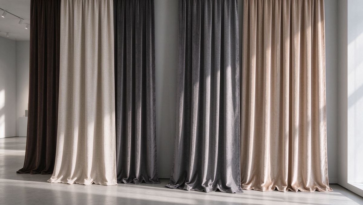 Coated Full-Blackout Linen-Textured Ready-Made Curtain Panels