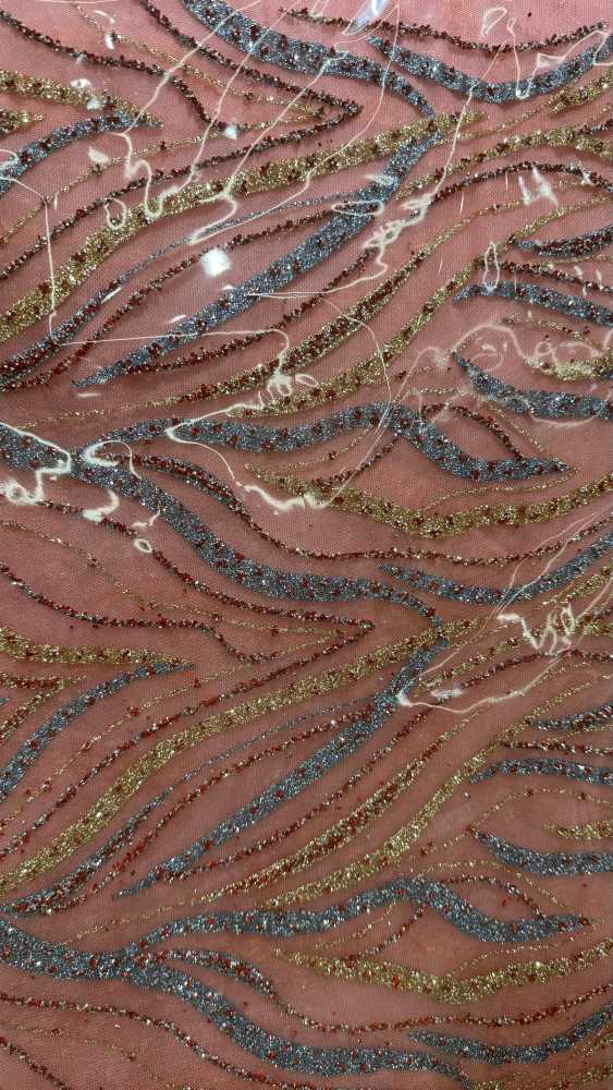 Mesh Glitter & Rhinestone Fabric
